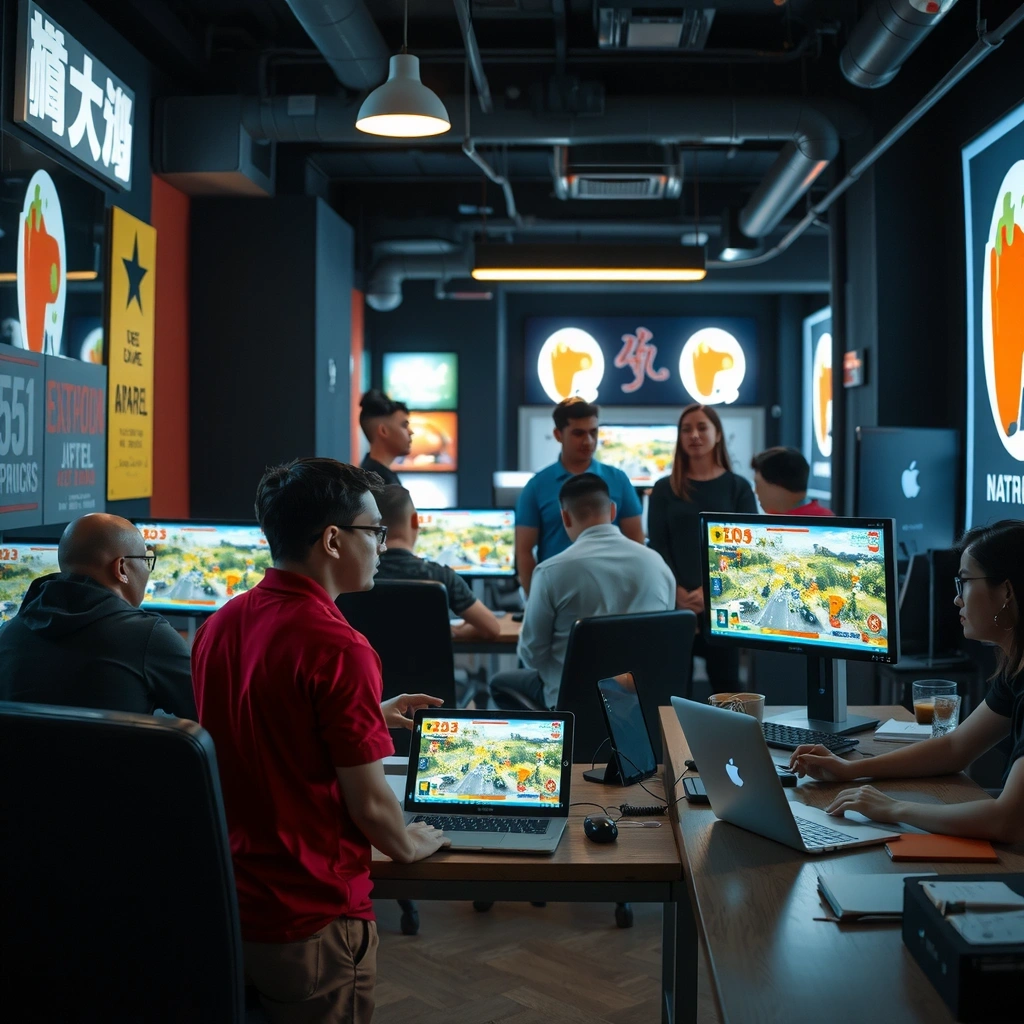 AMITRIEM development team working on mobile games